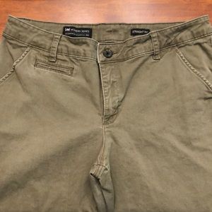 Lee Straight Fit olive color cotton pants, sz 14